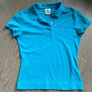 Turquoise Blue LaCoste Polo Size Small